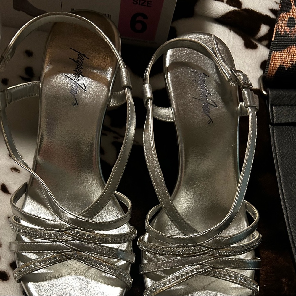 Elegant Silver Strappy Sandals